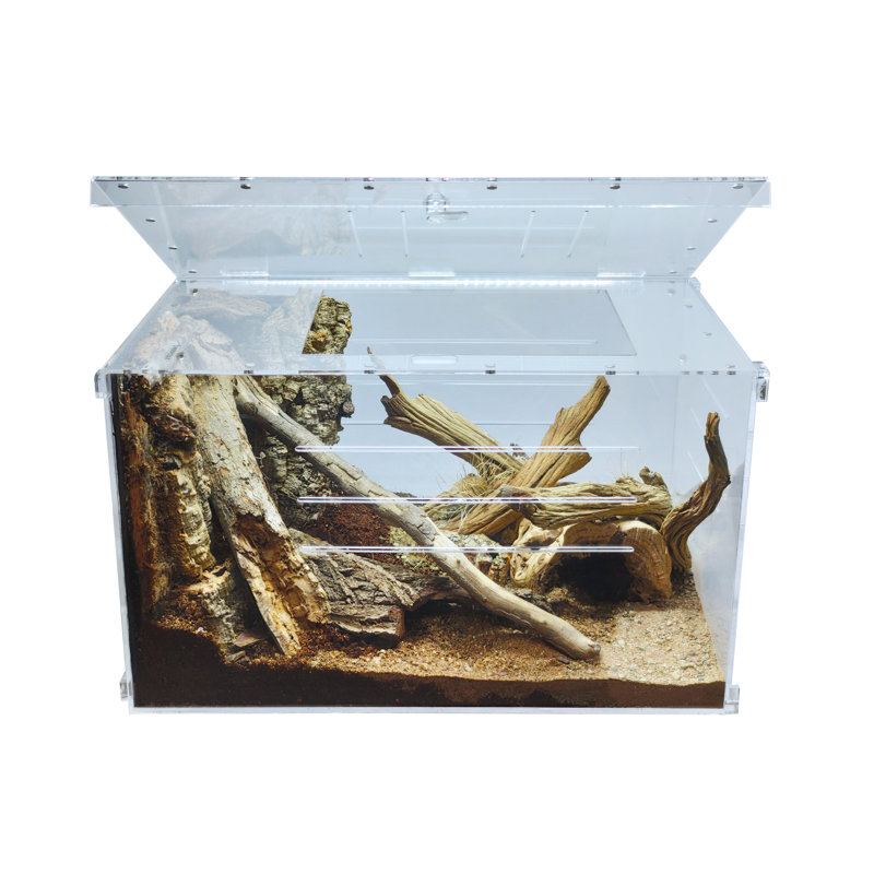 Acrylic Reptile Terrarium, 12 Gallon - 20"H x 12"W x 12"D