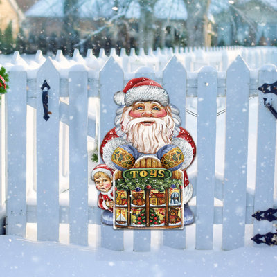 Décoration murale de porte de noël en forme de noël pour jouets