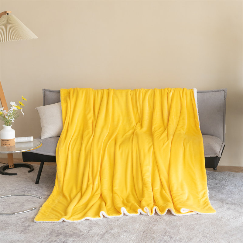 Blankets And Throws Throw Blanket, Yellow, 230cm x 200cm