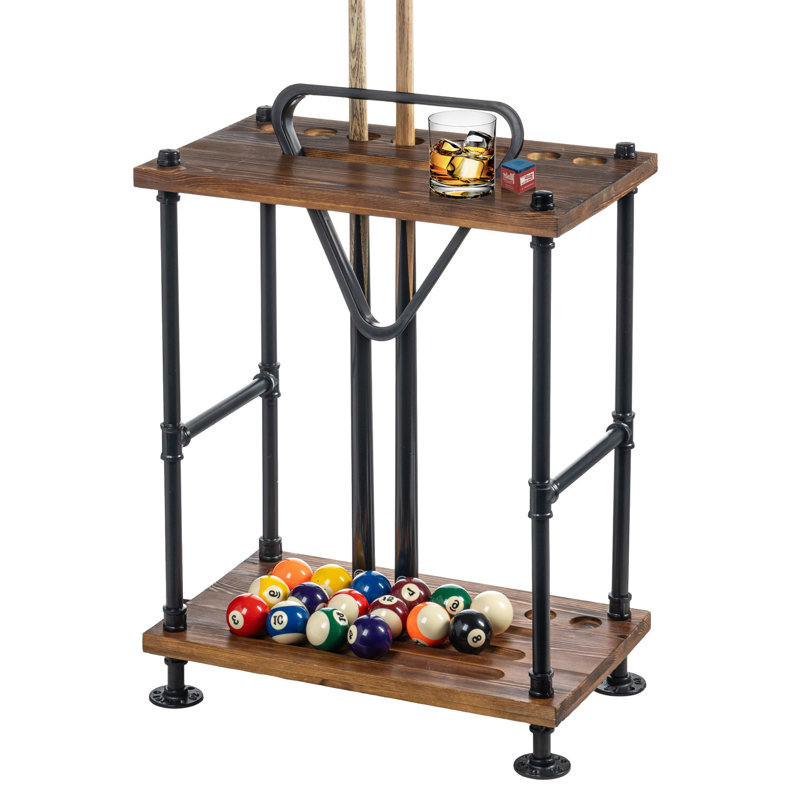 MyGift Solid Wood Billiard Pool Cue Rack | Wayfair