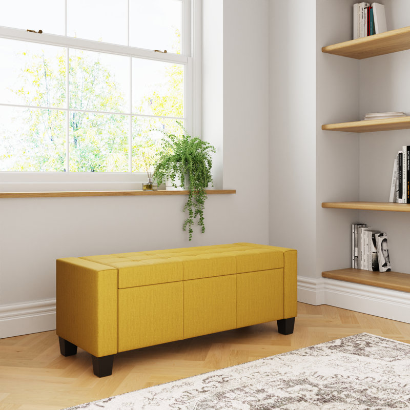 Ashley Storage Bench, Mustard