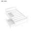 Lit plateforme simple avec deux tiroirs, blanc-1655640879