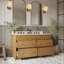 Meuble-lavabo double 60 po avec plateau en quartz Statuario Kennedy-120824471-121676804