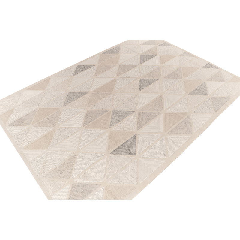 Scandinavian Wool Geometric Area Rug, Rectangle 10' x 14'