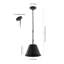 Luminaire suspendu 1 lumière à abat-jour Empire