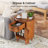 Solid Wood End Table, 17.71-Inch Round Side Table, No Assembly Required