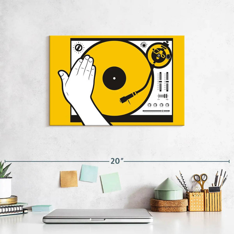 Abarca DJ Vinyl Scratch, 8" H x 12" W