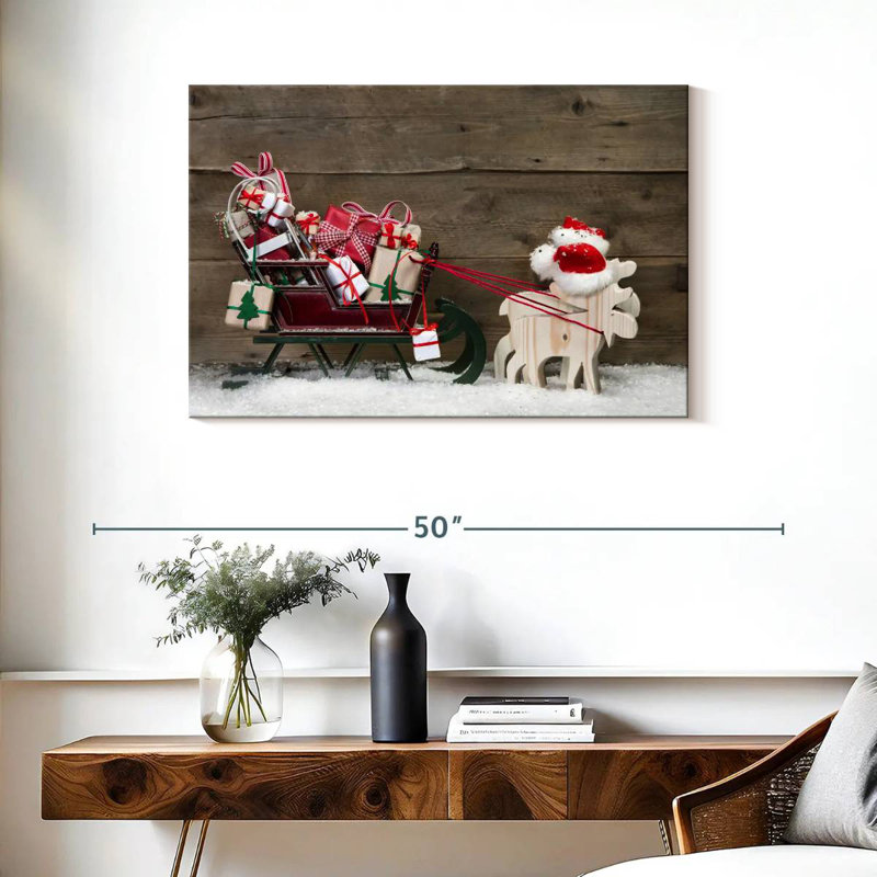 Père Noël en traîneau, H 24 po x l 36 po