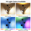 Lampe sur pied Rgb avec trois têtes de lampe avec télécommande noire