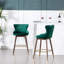 Ensemble de 2 tabourets de bar rembourrés en tissu Leland, vert-782831465