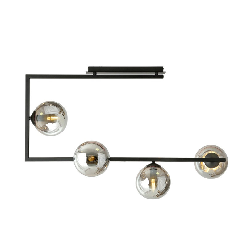 Lierre 4 - Light Geometric Chandelier, Graphite