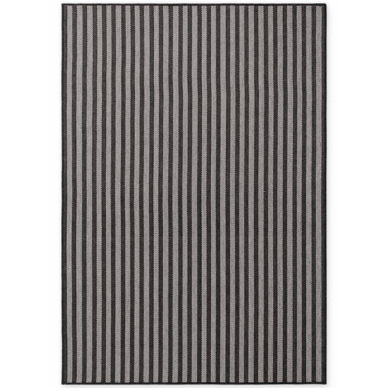 Destyn Striped Indoor / Outdoor Area Rug, Black, Rectangle 120 x 170 cm