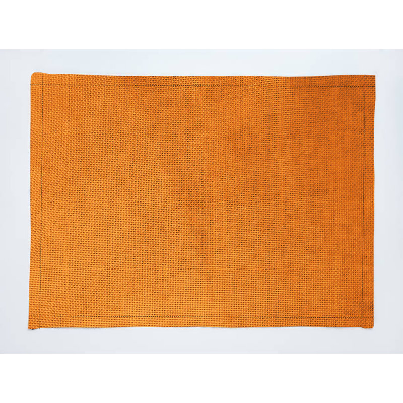 Faux Burlap Placemats, Orange