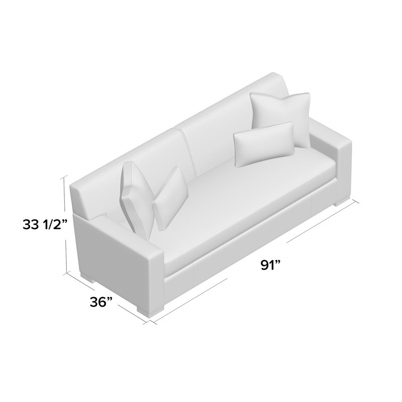 Elkins Upholstered 91'' Sofa, American Walnut, Maya Wheat, Chained Topaz