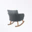 Chaise berçante de patio avec coussins en polyester doux et structure en bois durable-60931498
