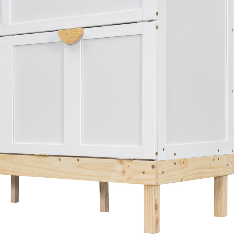 Queen Size Murphy Bed, White, White