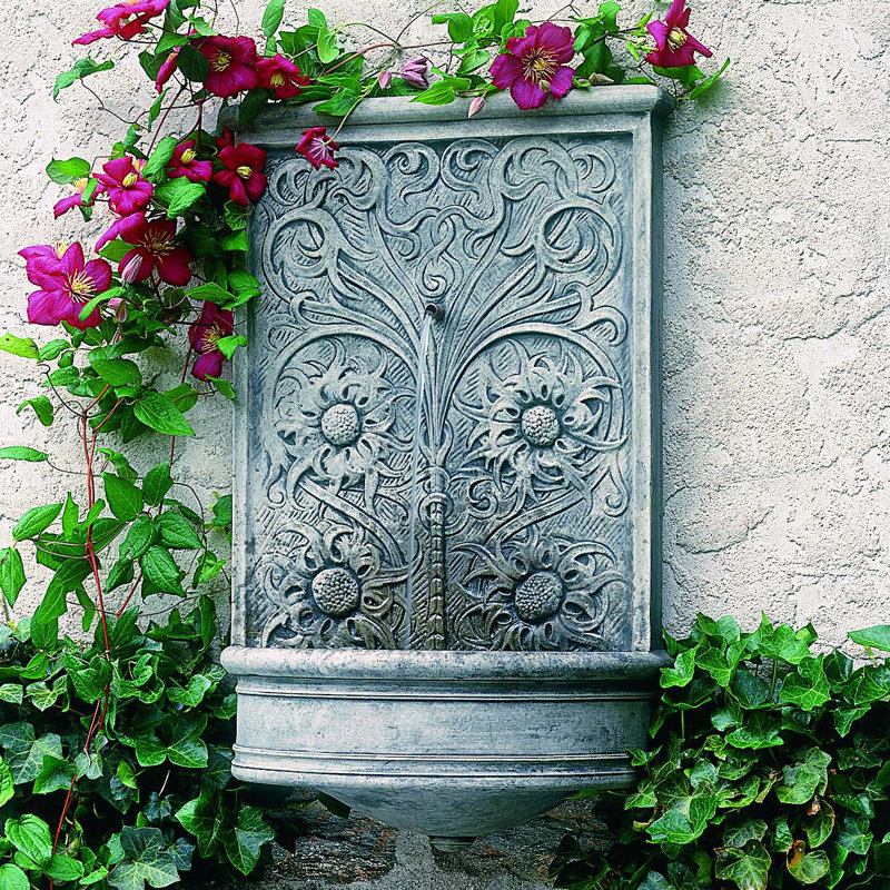 Sussex Hand Crafted Weather Resistant Wall Base Fountain, Copper Bronze