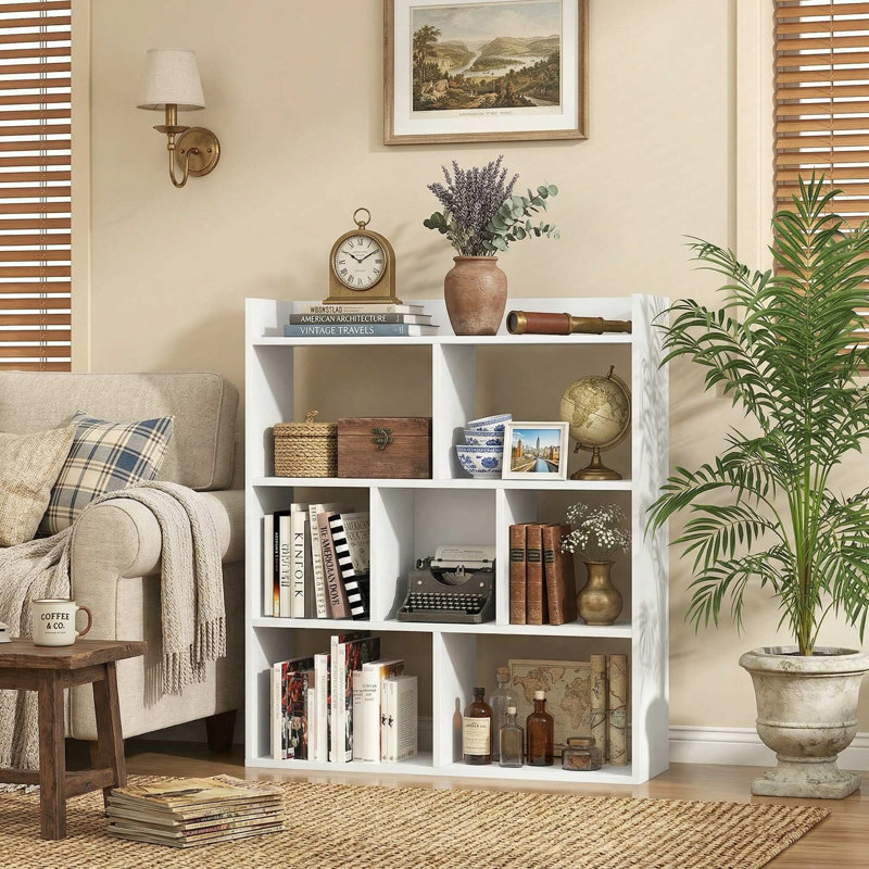 Bibliothèque autoportante à 7 cubes, 7 pièces, équipée de dispositifs de sécurité anti-surmatelas et de bords arrondis sans bavures, convenant au salon, au bureau et à la maison