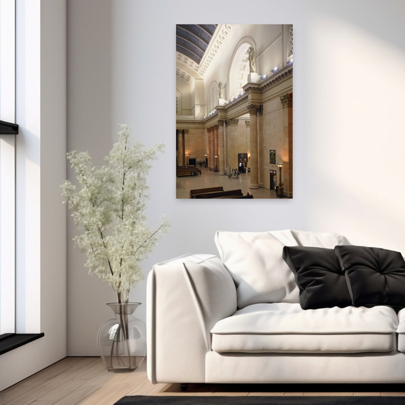 Interiors of a railway station Union Station Chicago Cook County Illinois USA 1 Piece Wrapped Canvas Wall Art