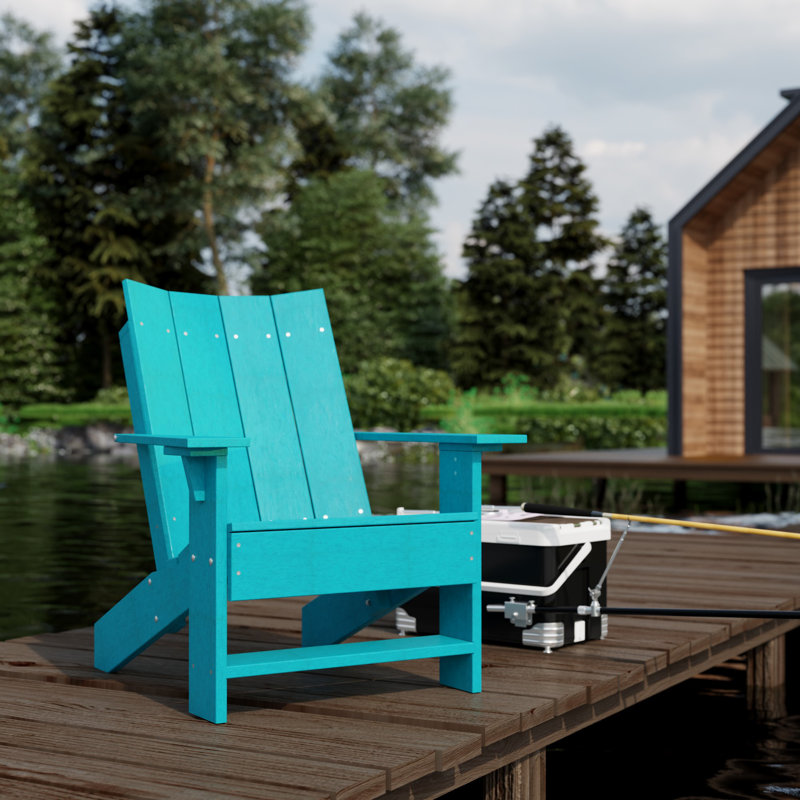 Contemporary Adirondack Chair, Aruba Blue