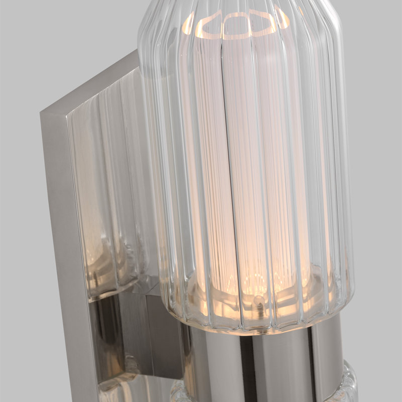 Langston 1 - Light LED Armed Sconce, Polished Nickel