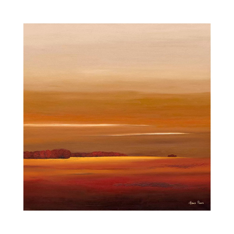 Sundown IV by Hans Paus - Wrapped Canvas Painting, 30.48 cm H x 30.48 cm W