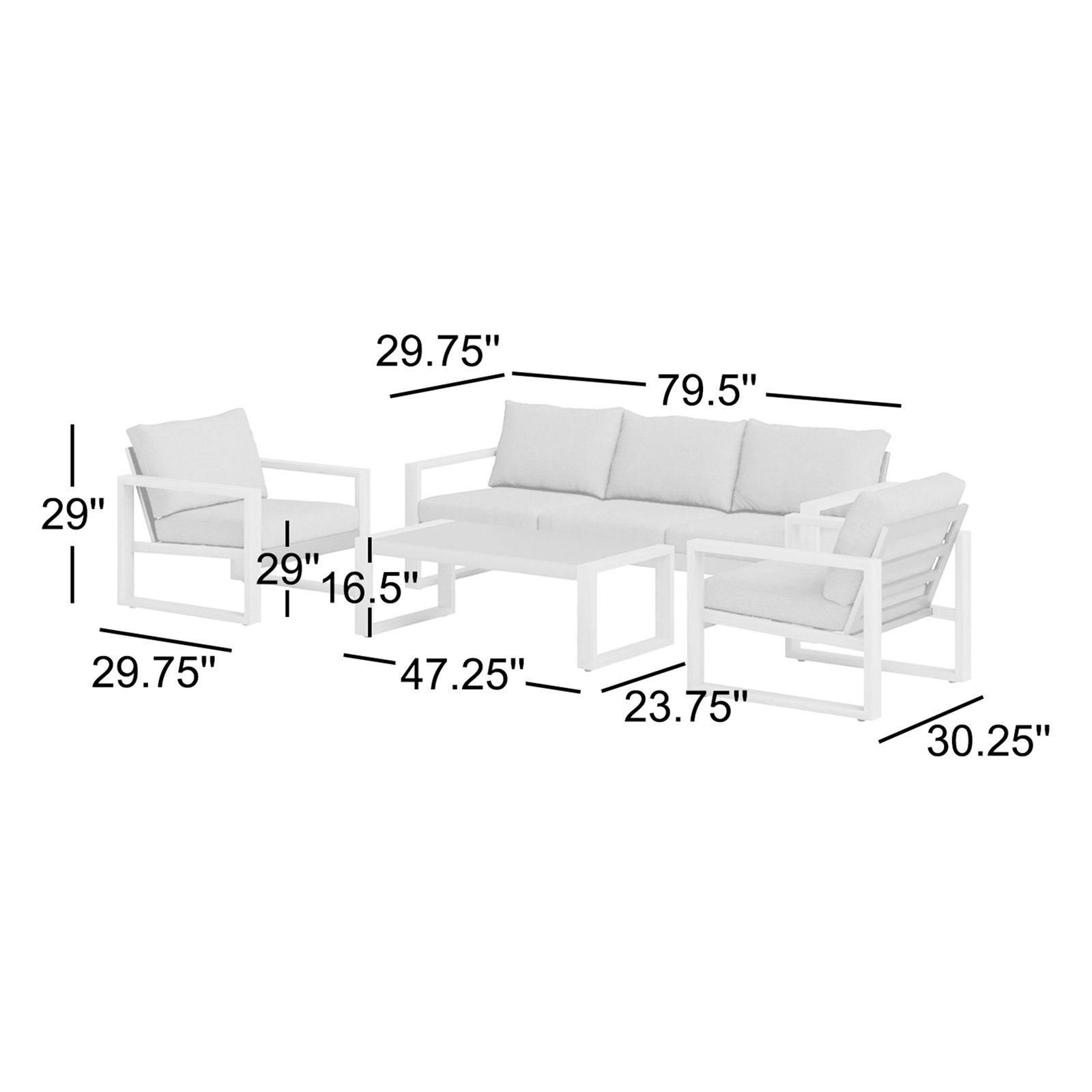 5-Person Patio Seating Group