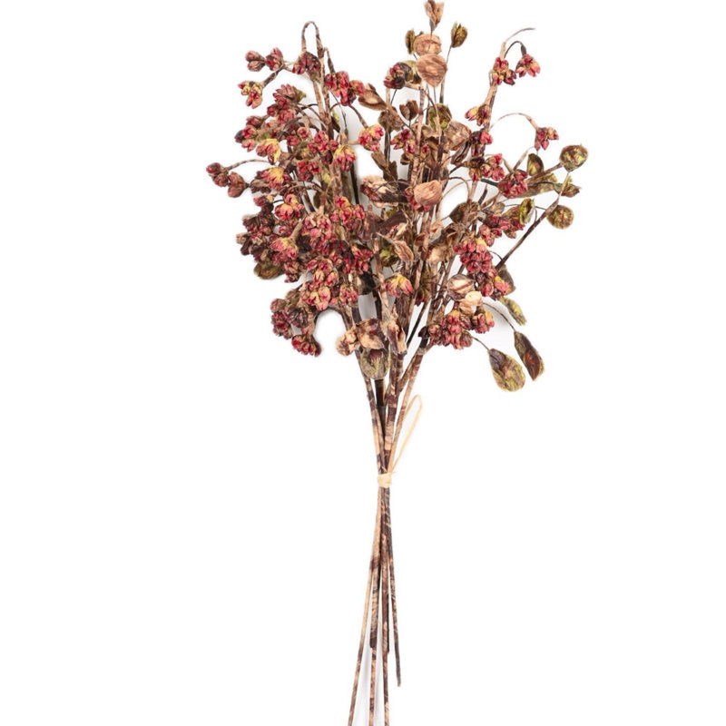 Arrangement floral campagnard artificiel avec longue tige, bouquet de fleurs rustiques pour les centres de table de salle à manger, décoration d'intérieur