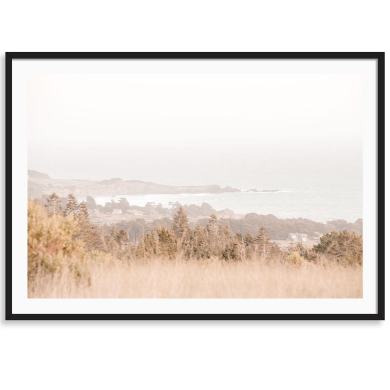 Sea Ranch Coastline Print by Carly Tabak, Black Framed, 18" H x 25" W