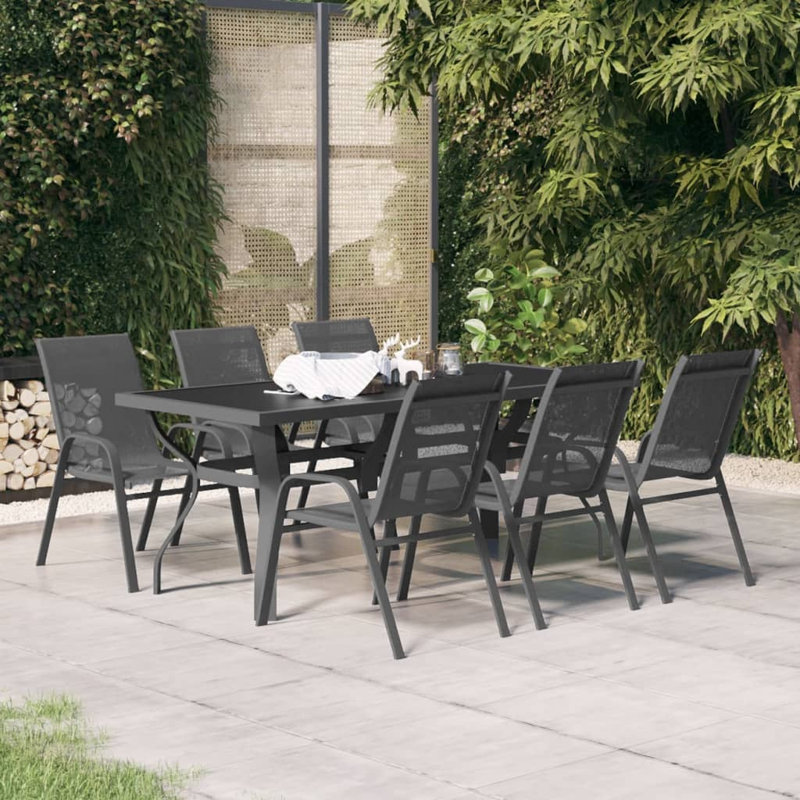 Haverstraw Dining Set, Grey, 27.6" H x 70.9" W x 31.5" D, 4