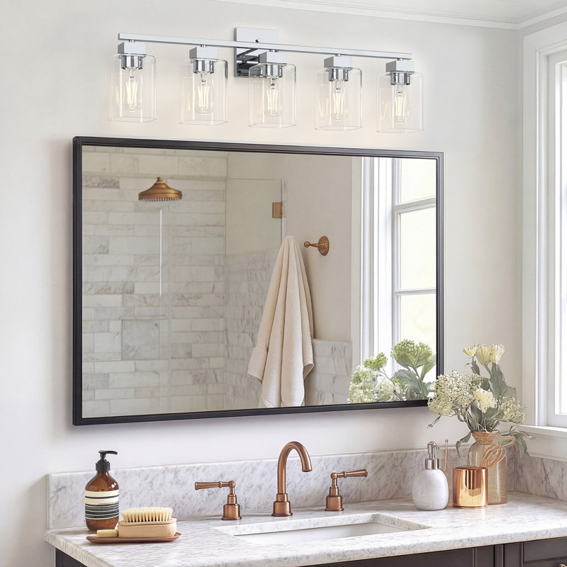 Hartshorn Vanity Light, Polished Chrome, 5 Lights