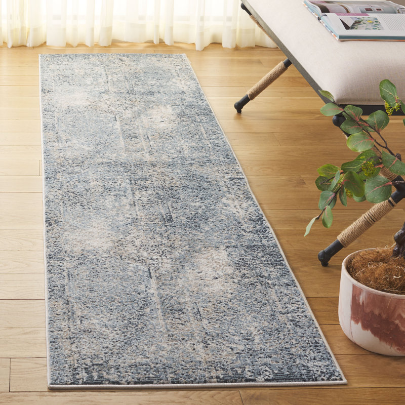 Blouncie Performance Geometric Rug, Runner 2' x 8'