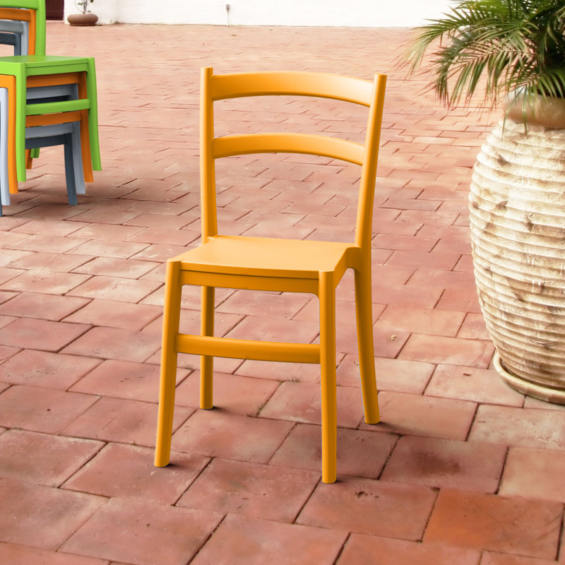 Chaise d'appoint à dossier échelle Jantzen, Orangé