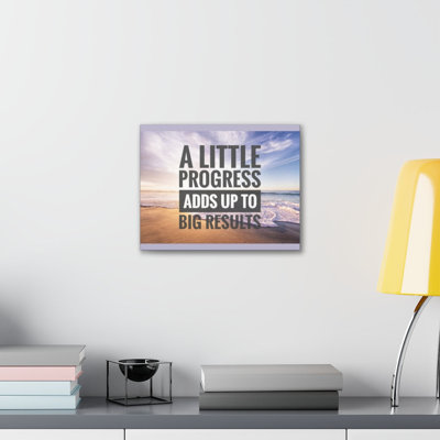 «Inspirational Little Progress to Big résultats Motivation», art textuel sur toile tendue