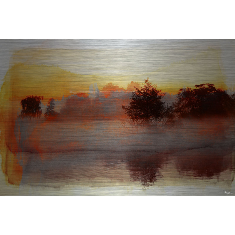 Reproduction de photo sur métal, "pine ridge" par parvez taj, H 24 po x l 36 po x P 1,5 po