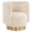 Fauteuil demi-tonneau pivotant en polyester 29,7 po Tews-1188992826