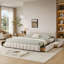 Lit capitonné en chenille avec tiroir de rangement, tête de lit confortable et cadre robuste pour chambres modernes-1171820568