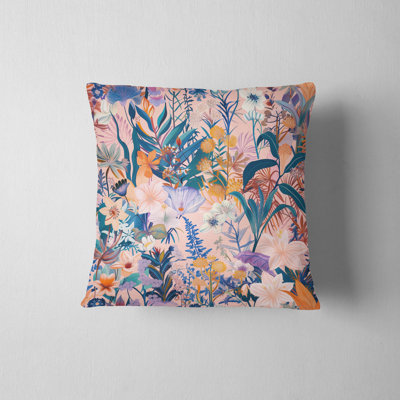Zinnia Floral Reversible Pillow Cover