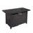 42" Smoked Glass Metal Rectangle Fire Pit
