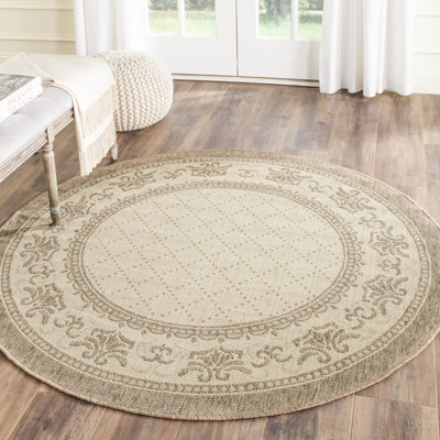Bordeaux Oriental Natural/Brown Indoor / Outdoor Area Indoor/Outdoor Area Rug