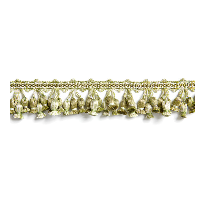 Botanica Newport Tassel Fringe Fabric, Leaf