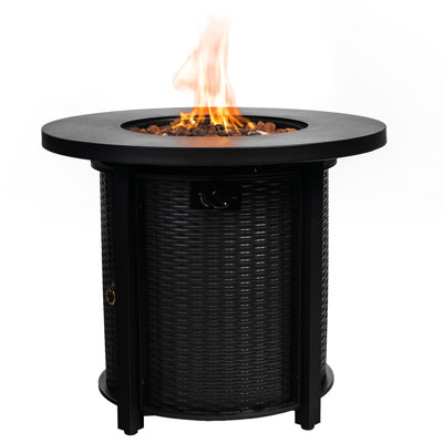 40000Btu Propane Fire Table, 30Inch, Igniter Steel Frame 30Inch Pit, 40000Btu,