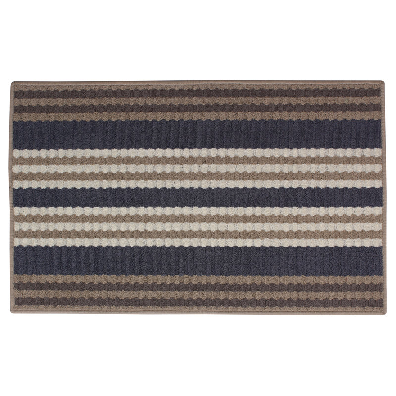 Tapis rayé gris foncé, Rectangle 2 pi x 5 pi