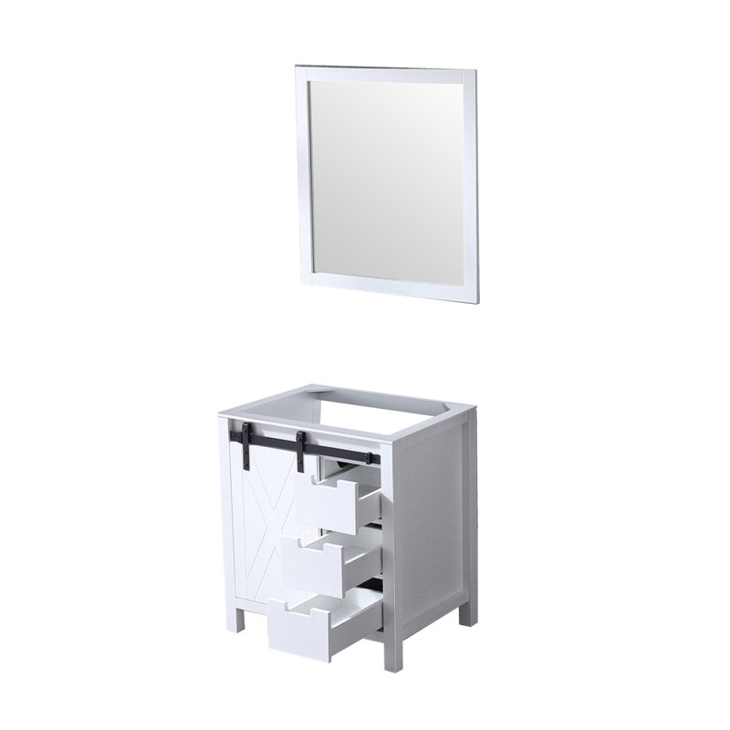 Meuble-lavabo blanc 30 po X P 22 po , Avec 28 po Miroir, Blanc