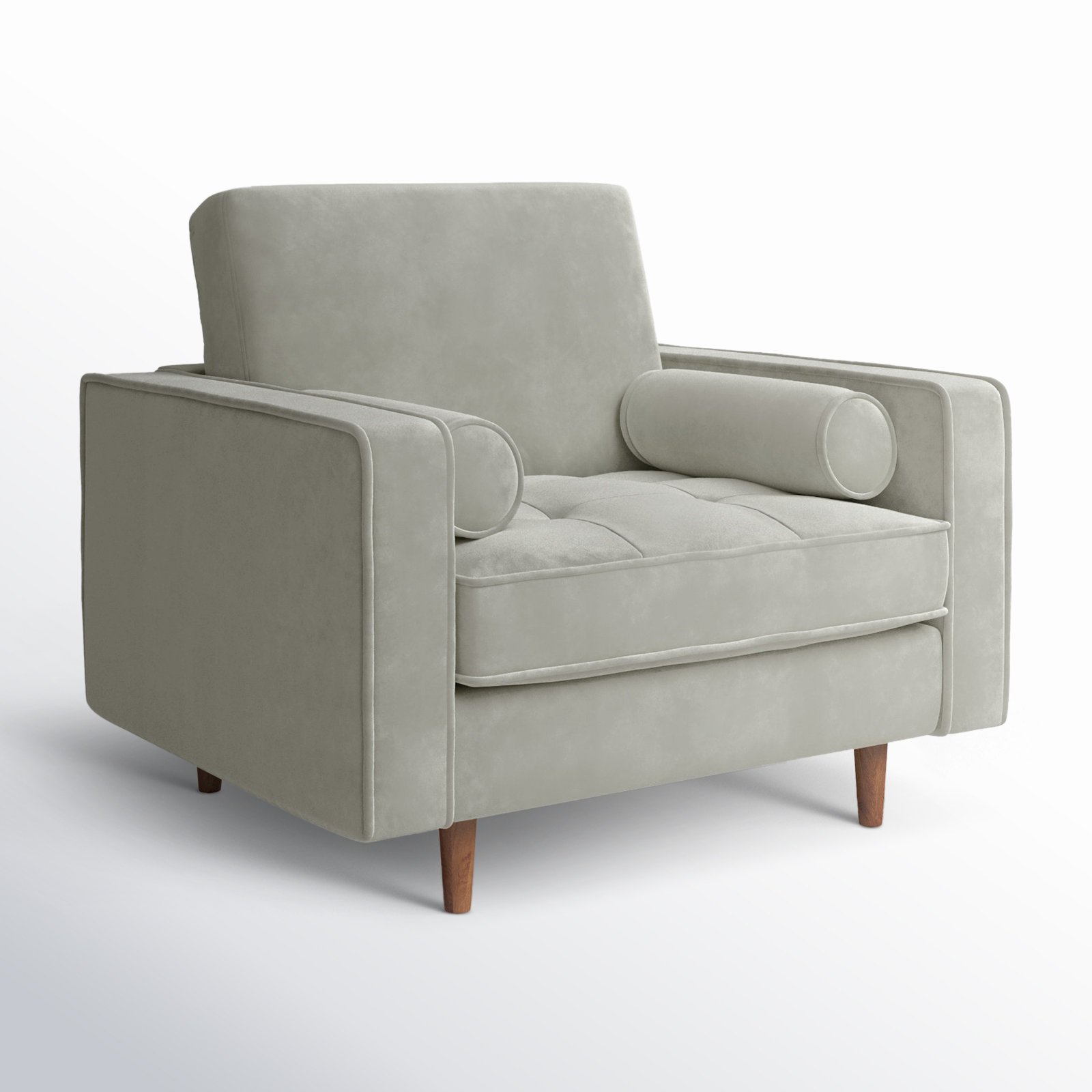 Pritchett Armchair, Bella Platinum Performance Velvet