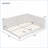 Queen Size Linen Upholstered Platform Bed Frame with USB Ports, No Box Spring Needed, Beige for Bedroom