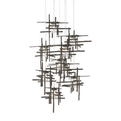 Tura 9-Light Glass Round Pendant