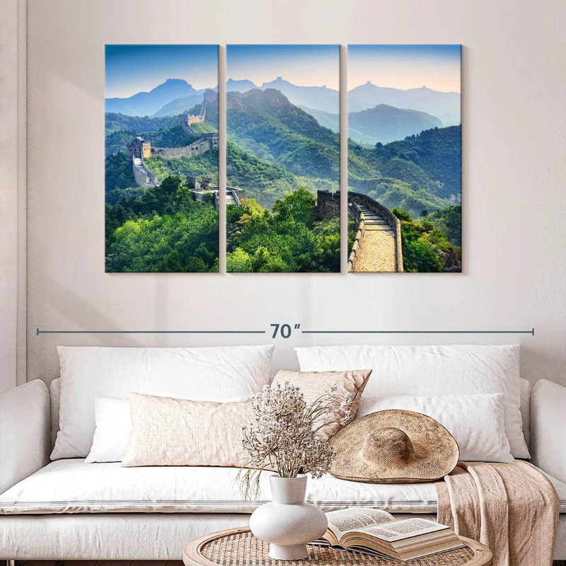 Séoul, matin, grande muraille de Chine, H 32 po x l 50 po