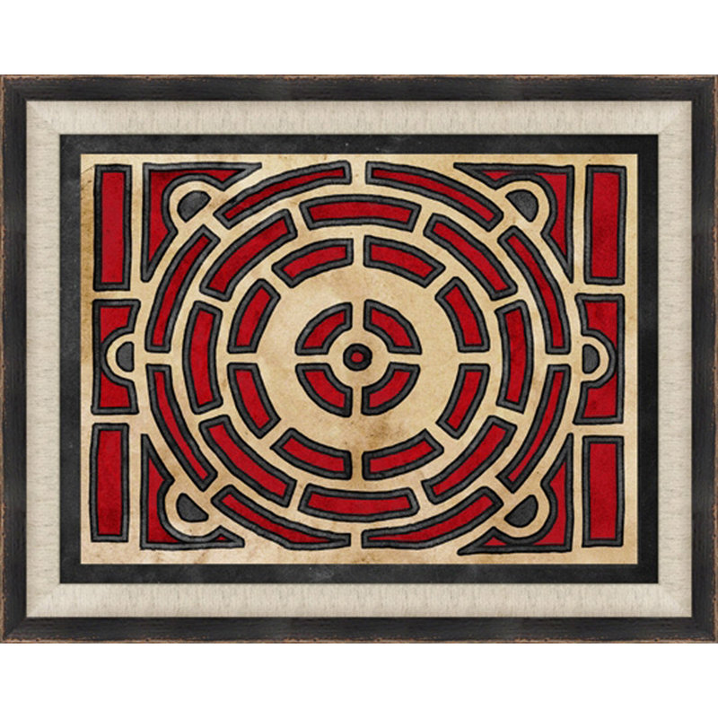 Red Garden Plan 1 Painting