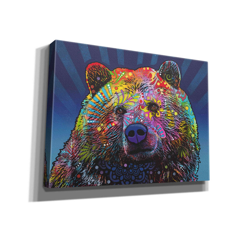 «Grizz» par Dean Russo, reproduction sur toile tendue, H 40 po x l 54 po x P 1,5 po